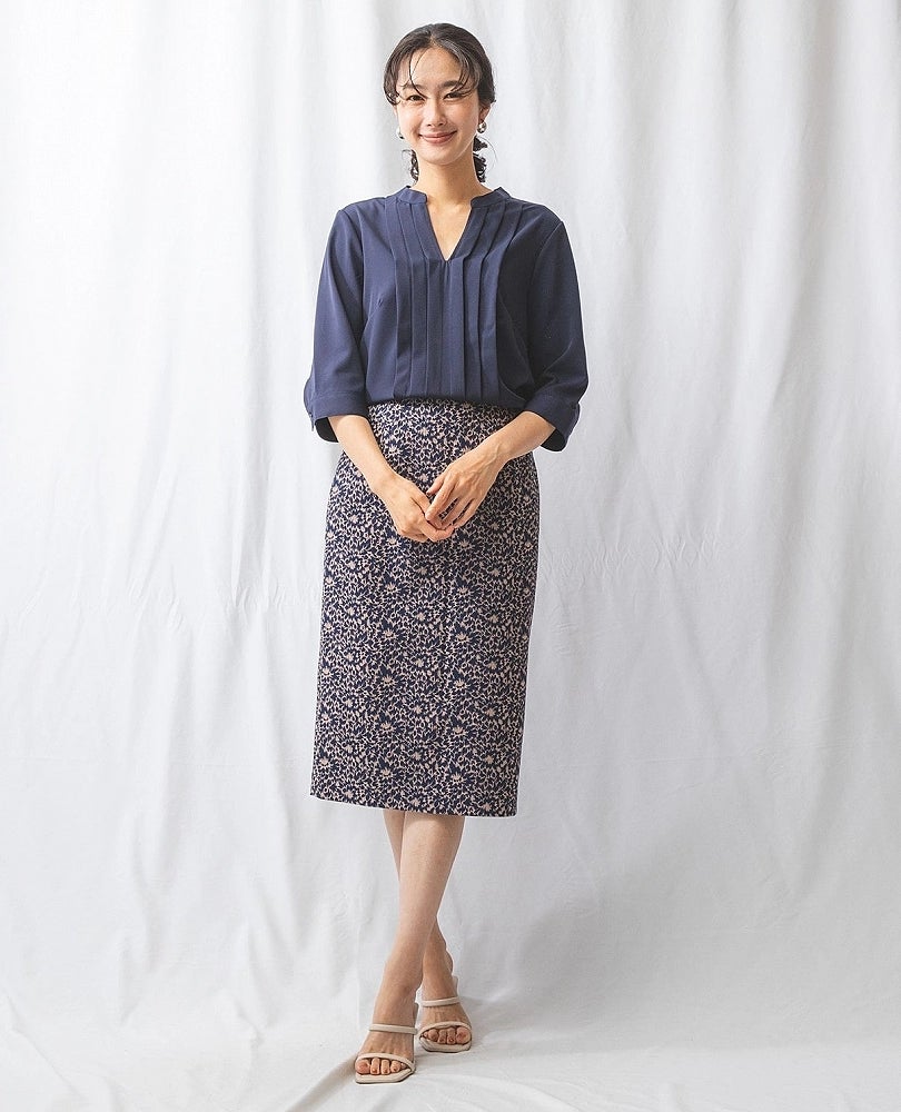 フロントタックキーネックブラウス – Stylora store eco loop