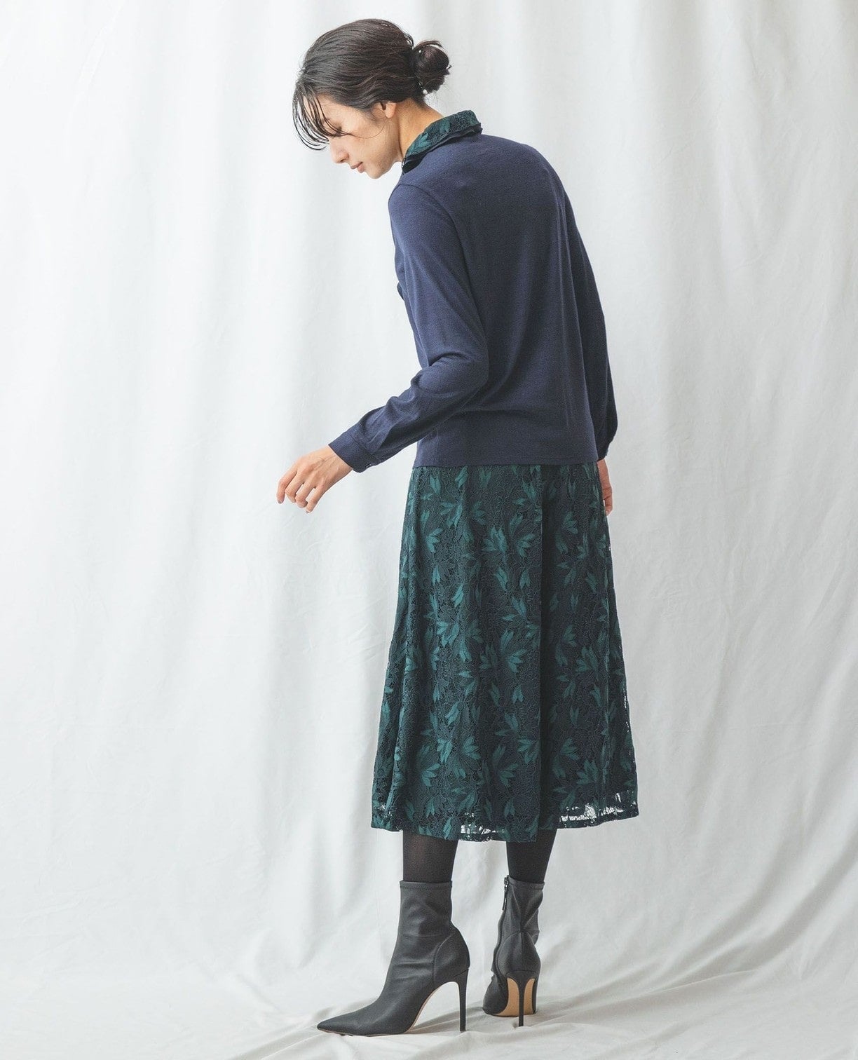 レースワイドパンツ