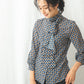 シフォンドットボウタイブラウス