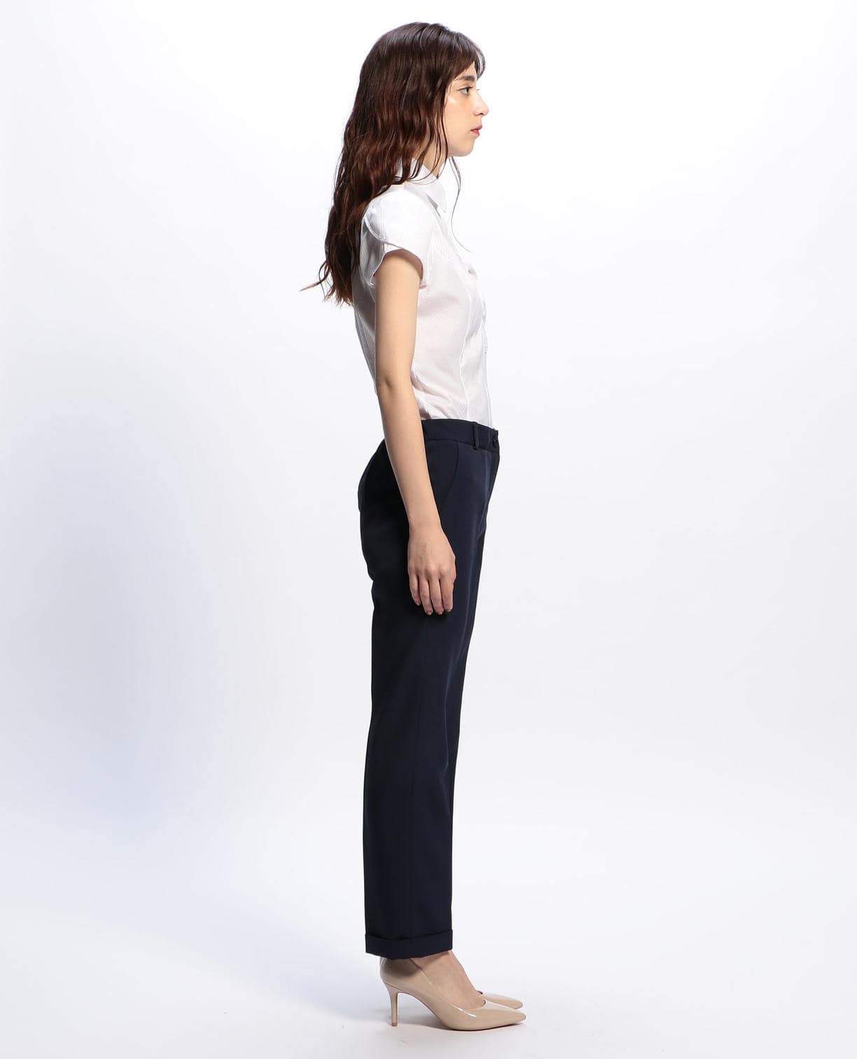 ストレッチストレートシルエットパンツ