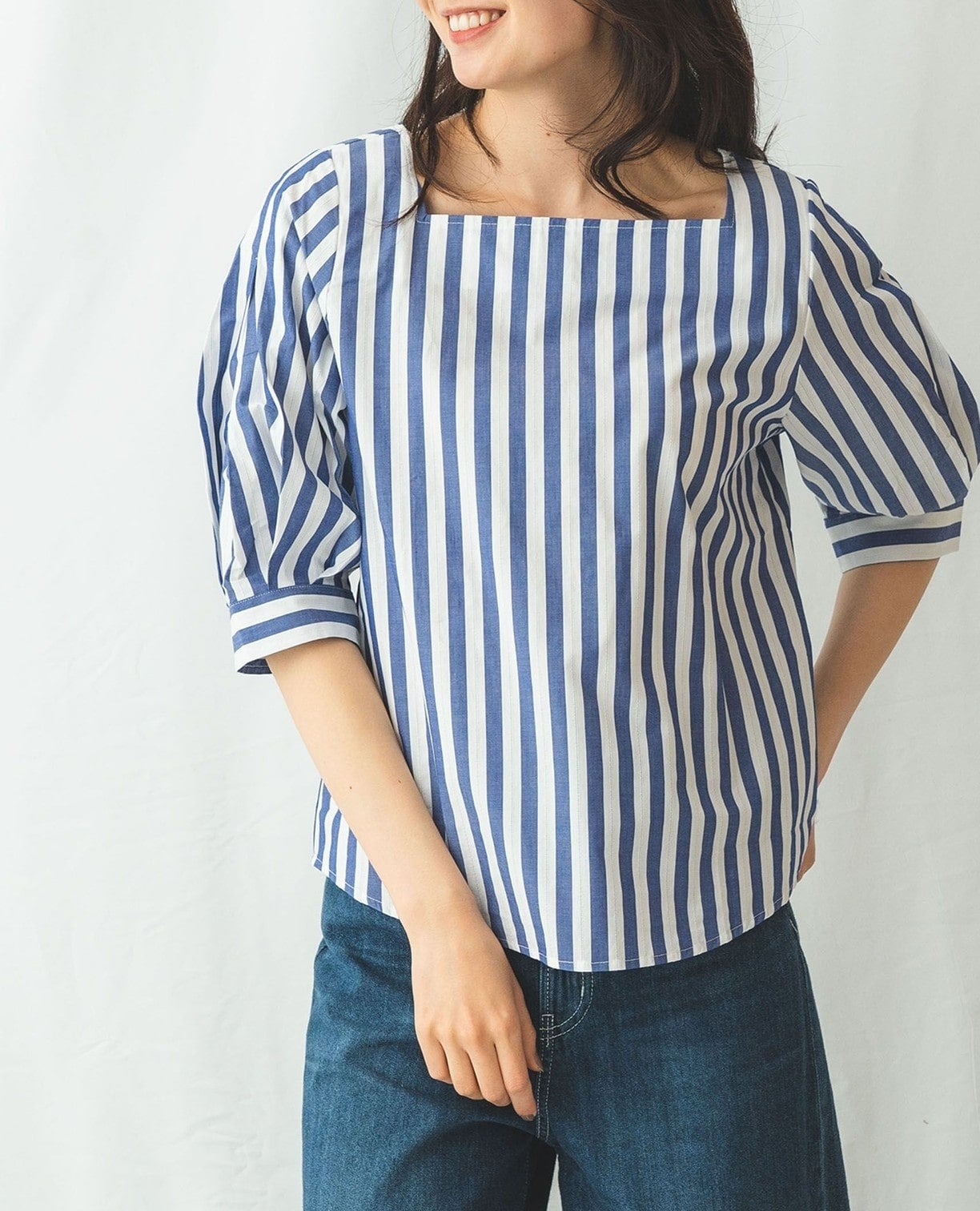 未使用タグ付き⭐️ナラカミーチェ ピコフリルウール混ジャージブラウス L Stylora store eco loop｜ナラカミーチェ公式リユースストア